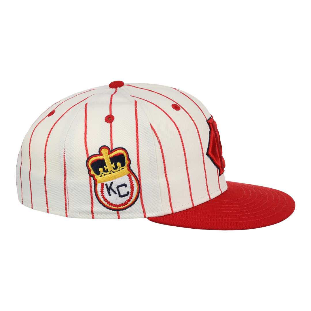 Kansas City Monarchs NLB Pinstripe Fitted Ballcap