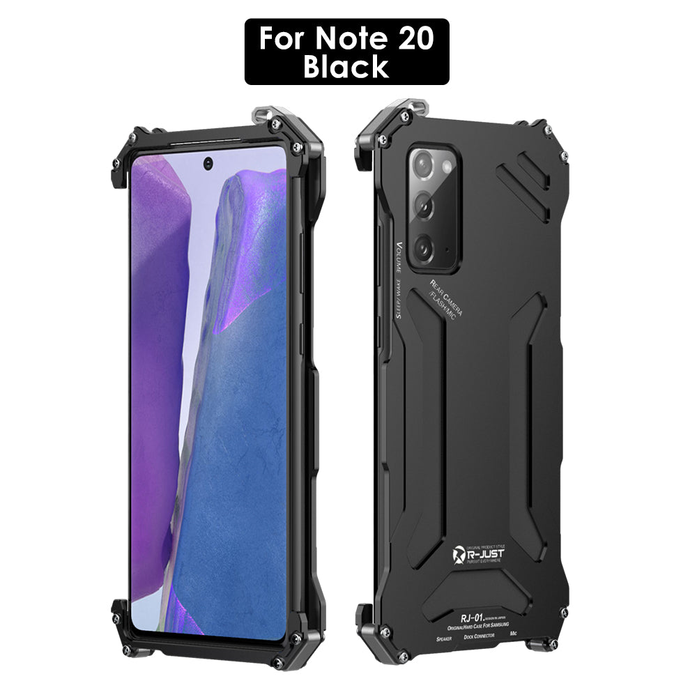 R-Just Gundam Aerospace Aluminum Contrast Color Shockproof Metal Shell Outdoor Protection Case for Samsung Galaxy Note20 Ultra & Galaxy Note20