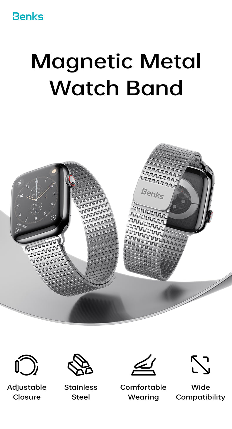 Benks Domino Magnetic Metal Watch Band for Apple Watch