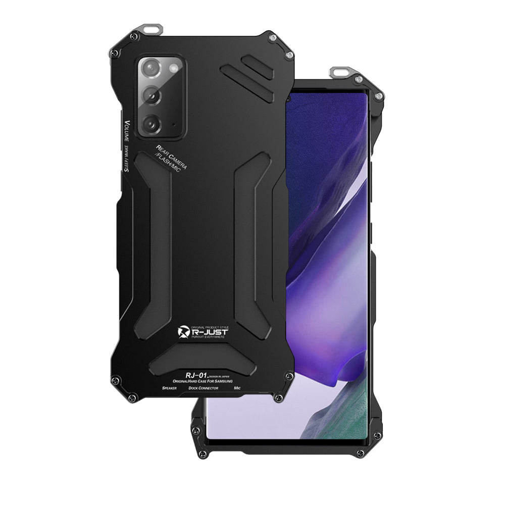 R-Just Gundam Aerospace Aluminum Contrast Color Shockproof Metal Shell Outdoor Protection Case for Samsung Galaxy Note20 Ultra & Galaxy Note20