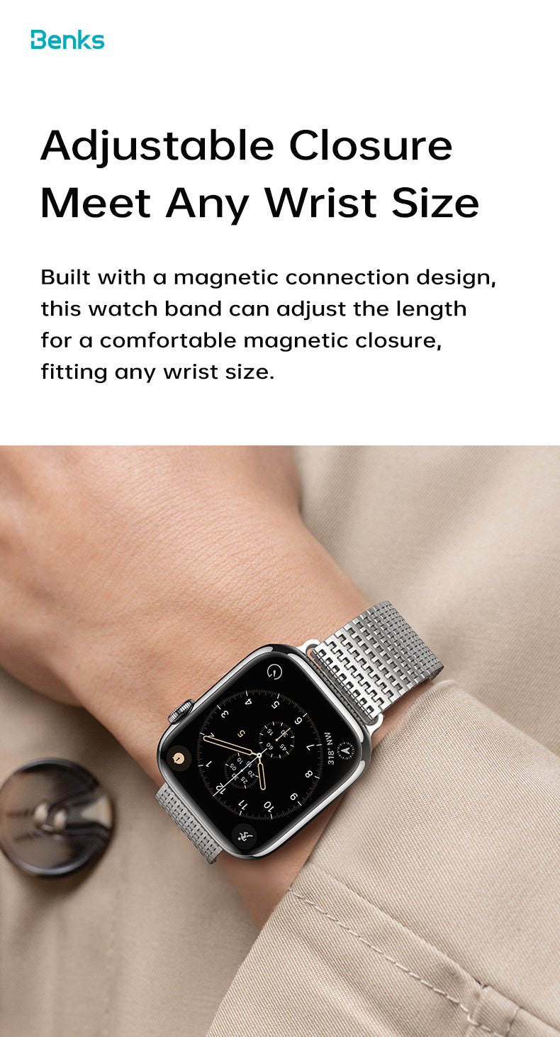 Benks Domino Magnetic Metal Watch Band for Apple Watch