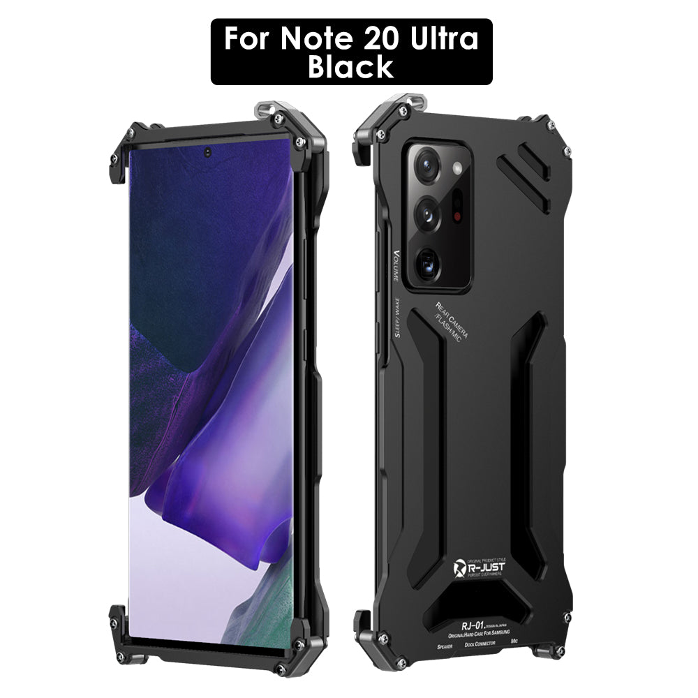R-Just Gundam Aerospace Aluminum Contrast Color Shockproof Metal Shell Outdoor Protection Case for Samsung Galaxy Note20 Ultra & Galaxy Note20