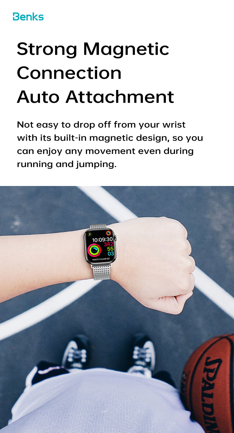 Benks Domino Magnetic Metal Watch Band for Apple Watch