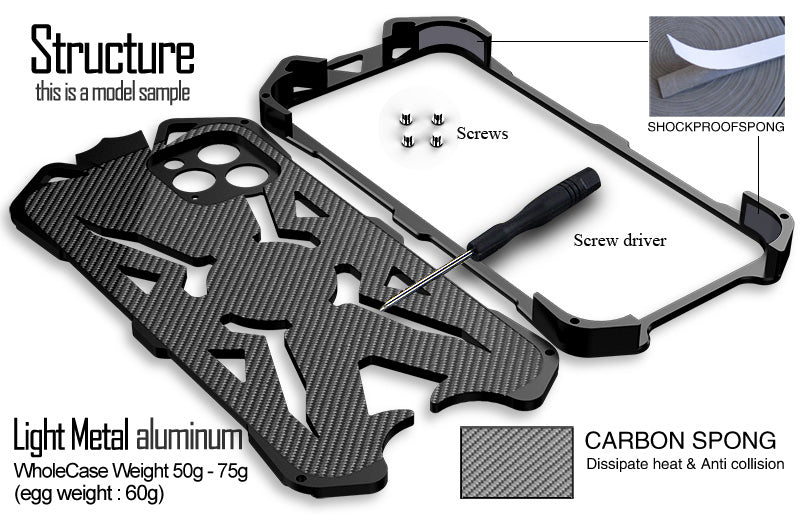 SIMON THOR II Aviation Aluminum Alloy Shockproof Armor Metal Case Cover