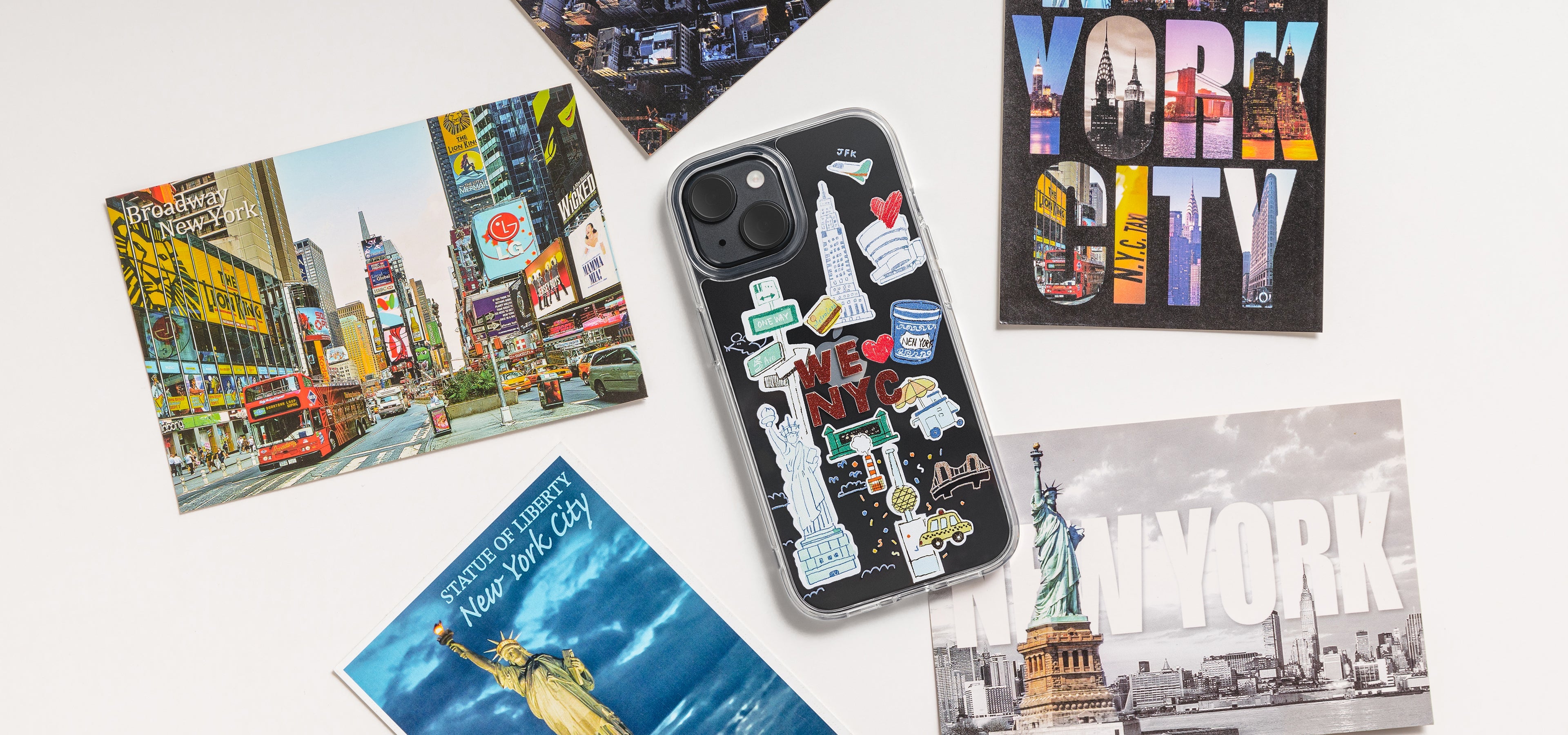 SwitchEasy City Hand-drawn Print AirBarrier Shockproof Clear Case Cover