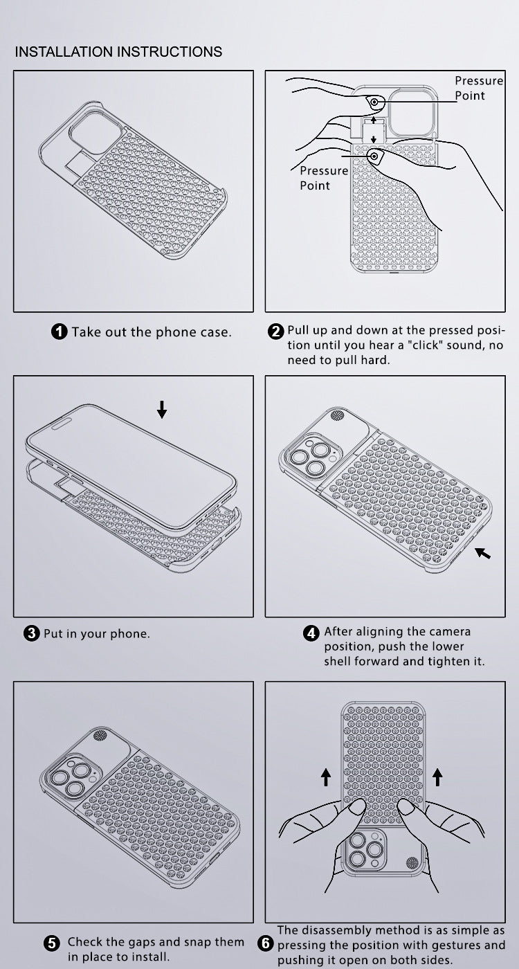 Armor King Aluminum Alloy Heat Dissipation Aromatherapy Protective Cover Case