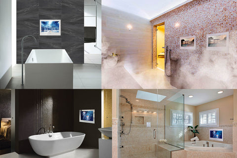 تلفزيون الحمام، تلفزيون ذكي، شاشة تلفزيون ذكية مع مرآة