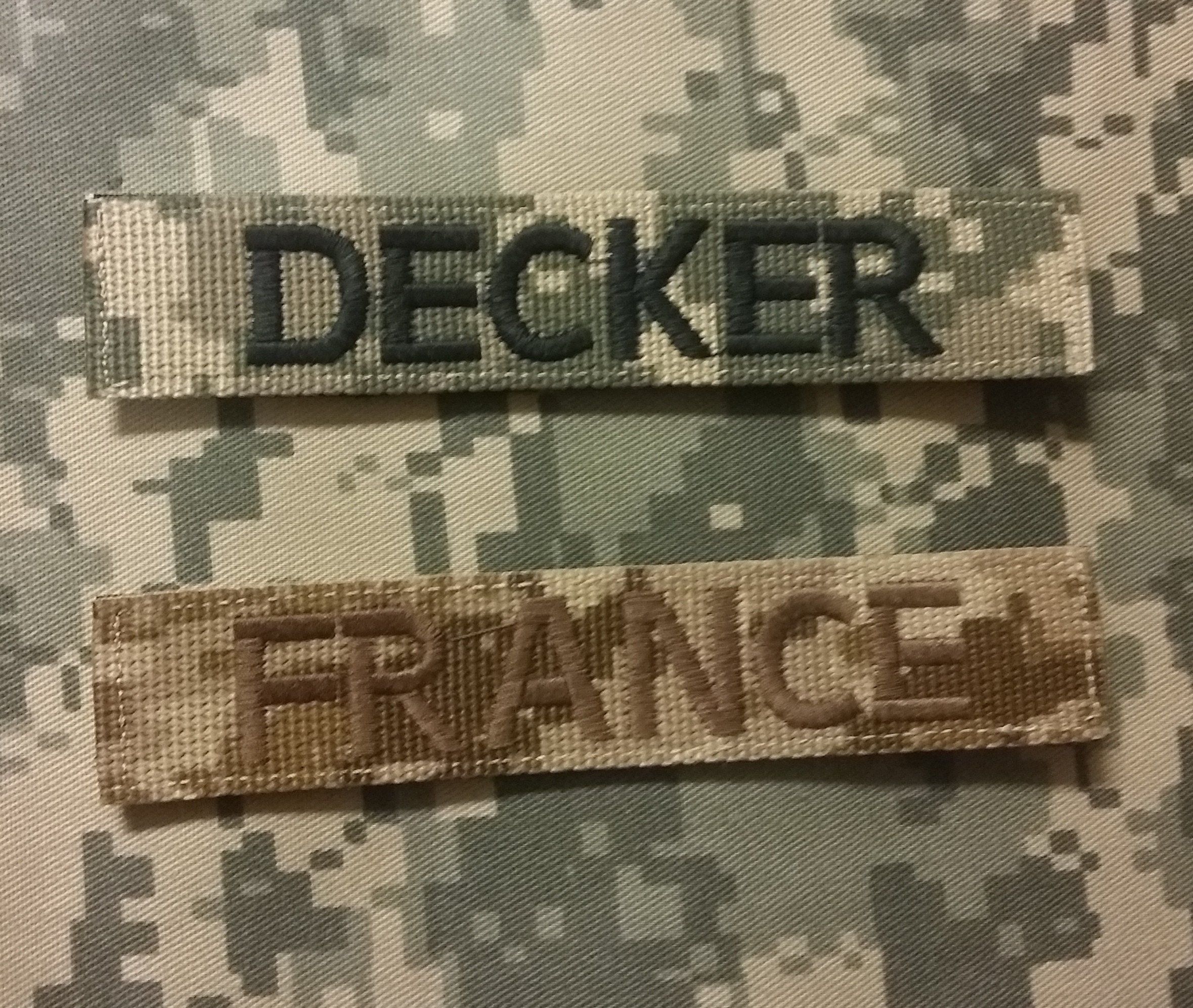 1x4 inch Custom NameTape OCP ACU ABU USMC NAVY Kryptek Arid Nomad Typhon Alpine Highlander Woodland Black Uniform Camo Hook Fastener & Iron on