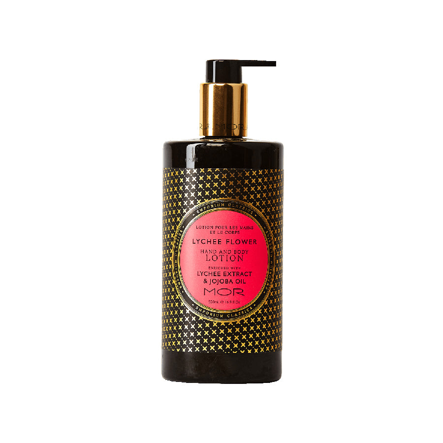 mor emporium classics lychee flower hand & body lotion 500ml