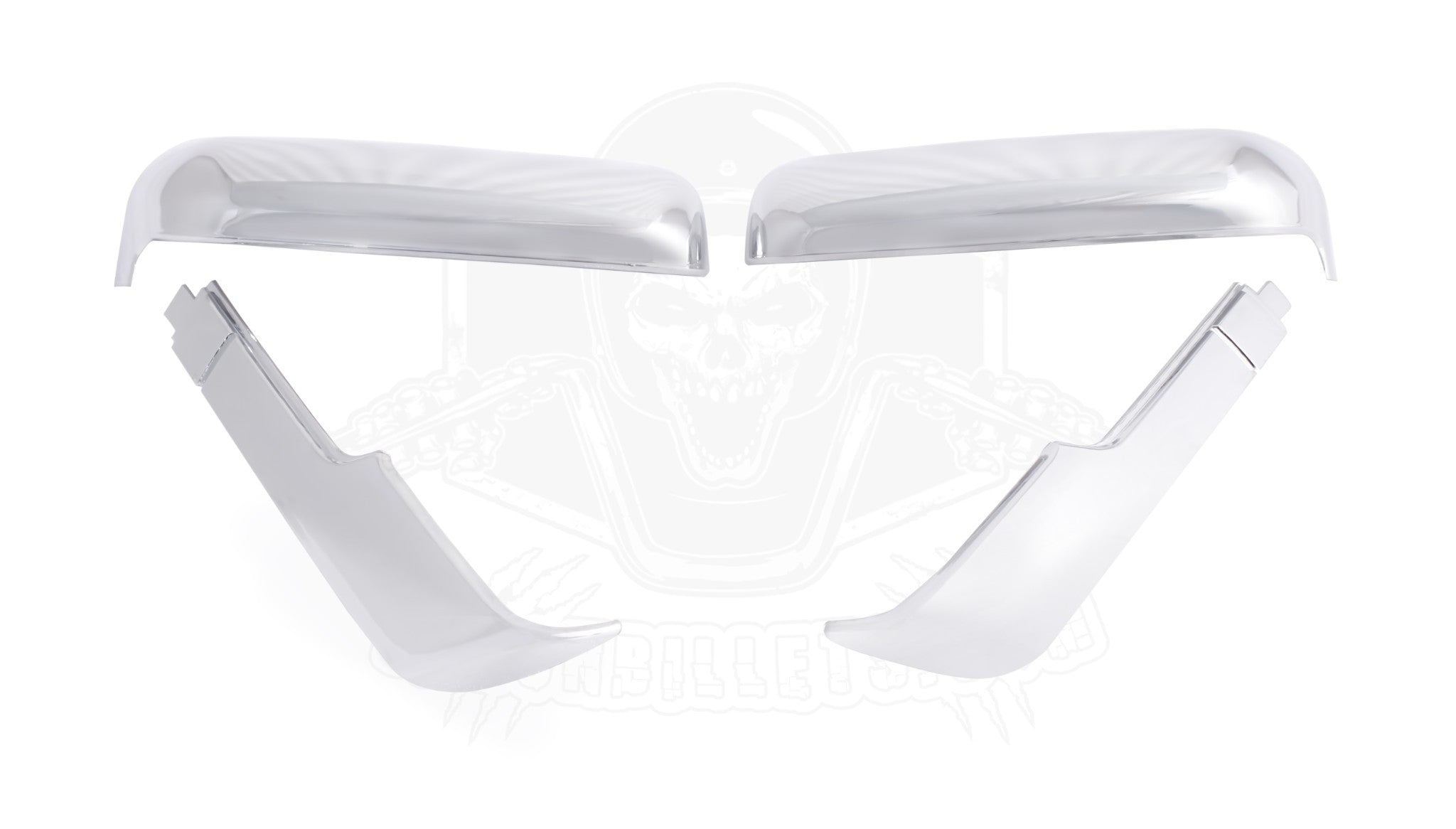 Chrome Top+Side Mirror Covers ABS 4 2020-23 Chevy Silverado GMC Sierra 2500 3500