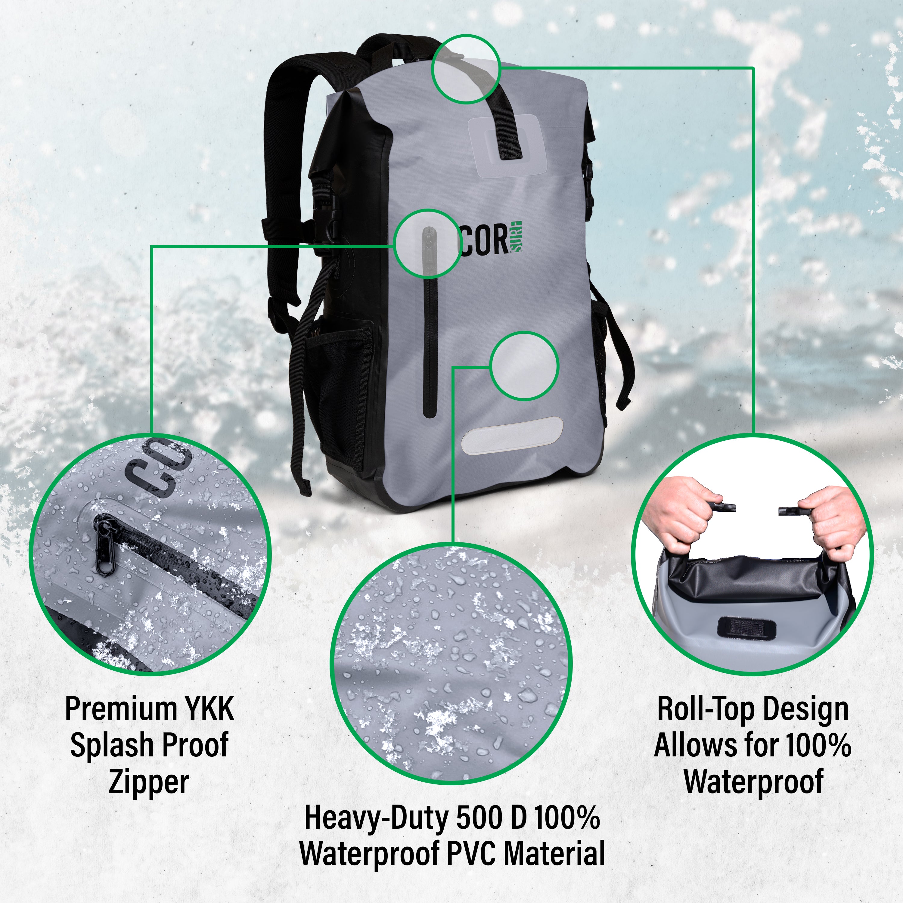 25L Waterproof Dry Backpack