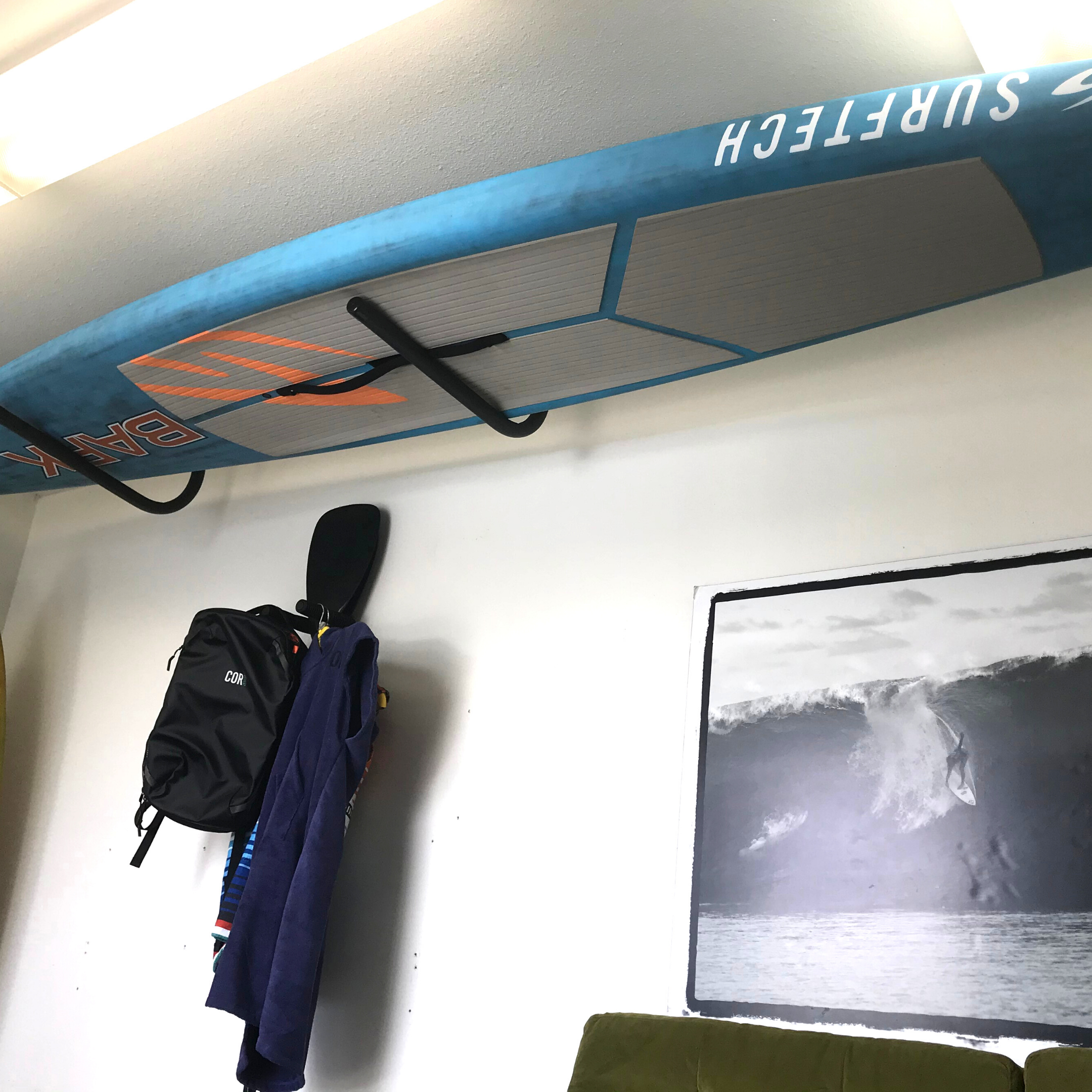 SUP Ceiling or Wall Storage Rack | Longboard & Paddleboard Mount