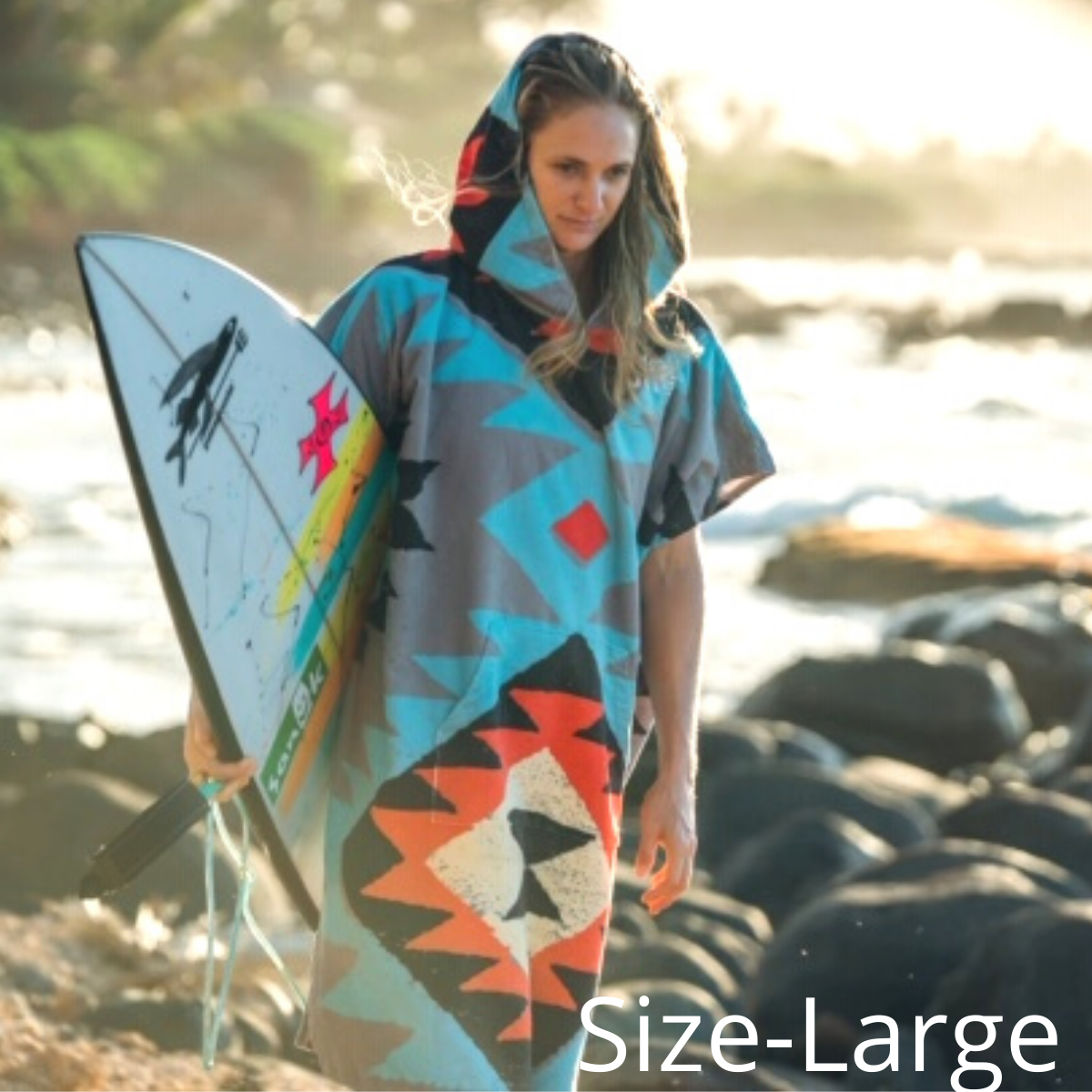 Changing Towel Poncho by COR Surf - Tribal-Tech (Large)