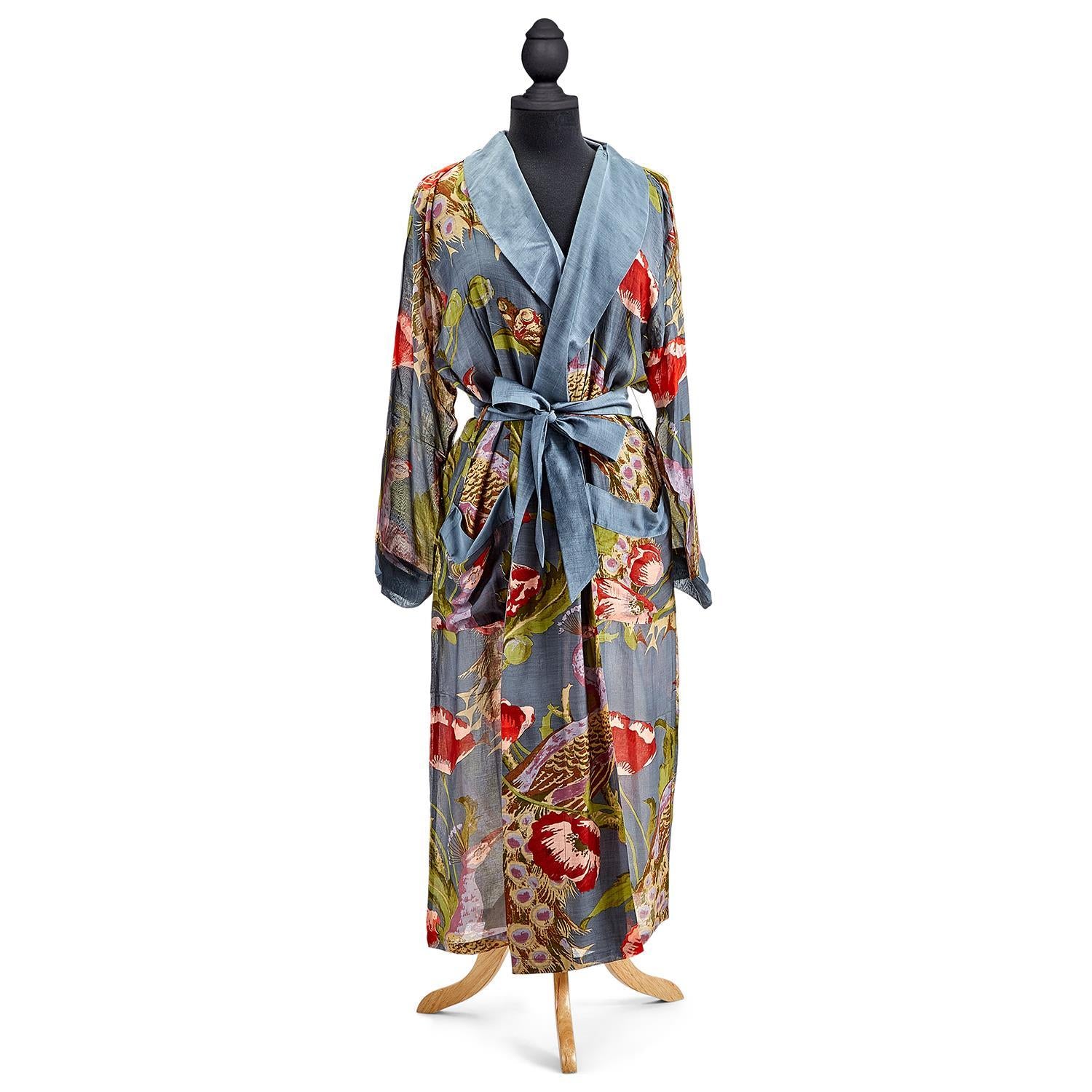 One Hundred Stars Robe - Poppies and Peacocks