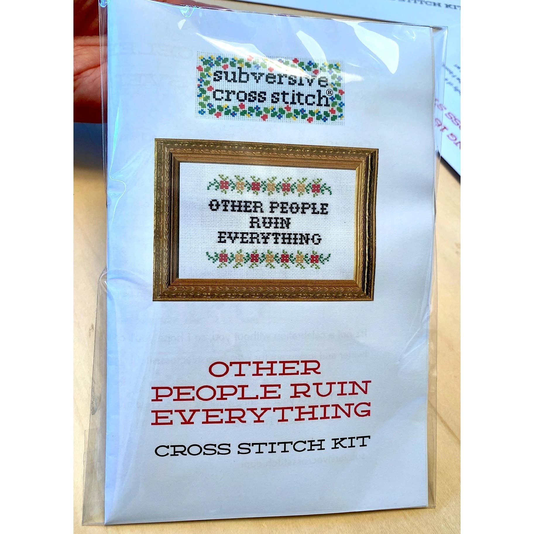 Subversive Cross Stitch  DIY Kit - Dance Like Everyone Can Go F*ck Themselves