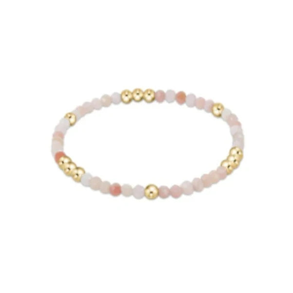 Enewton Worthy 3mm Bead Bracelet Pink Opal