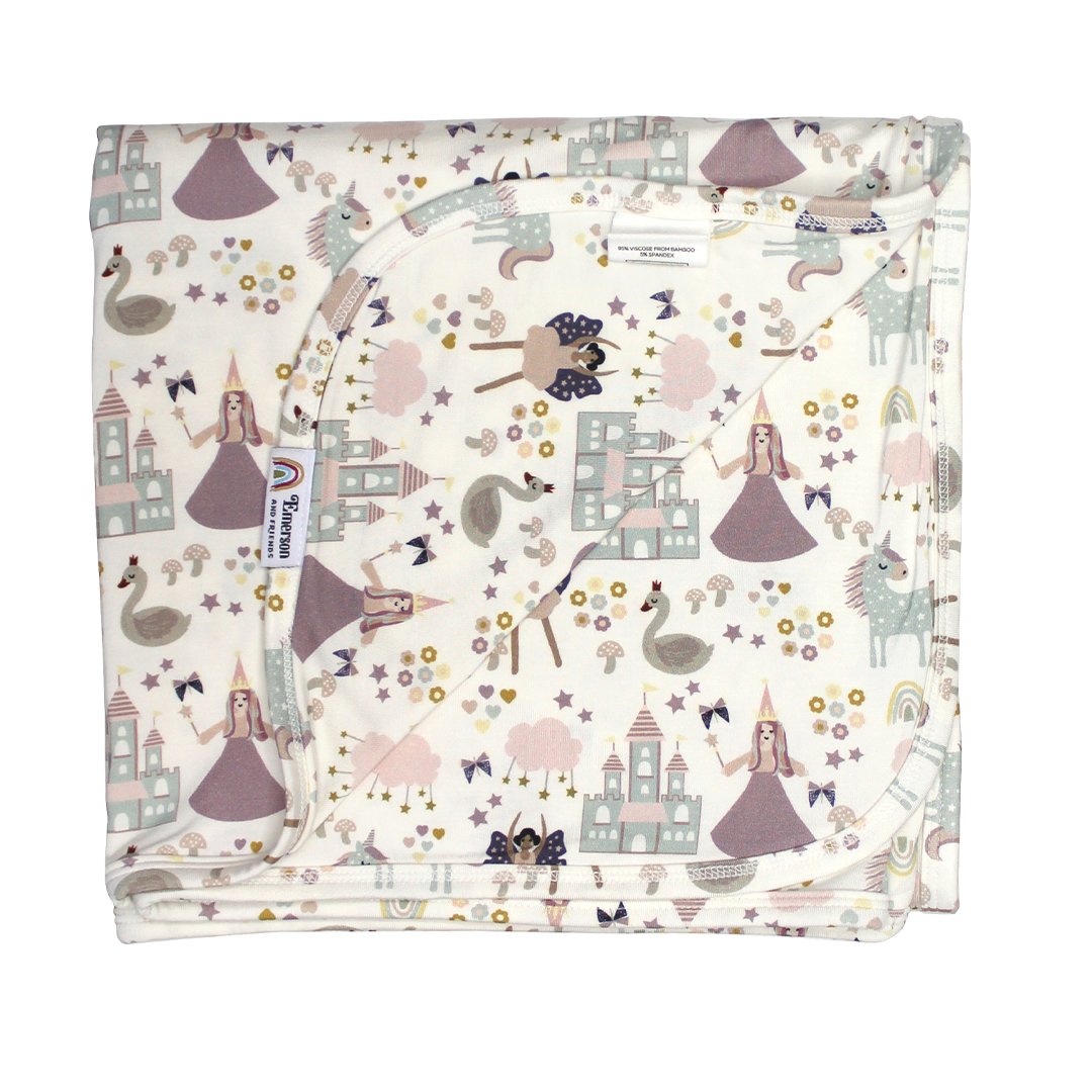 Emerson and Friends - Once Upon Princess Bamboo Baby Blanket Baby Gift Swaddle