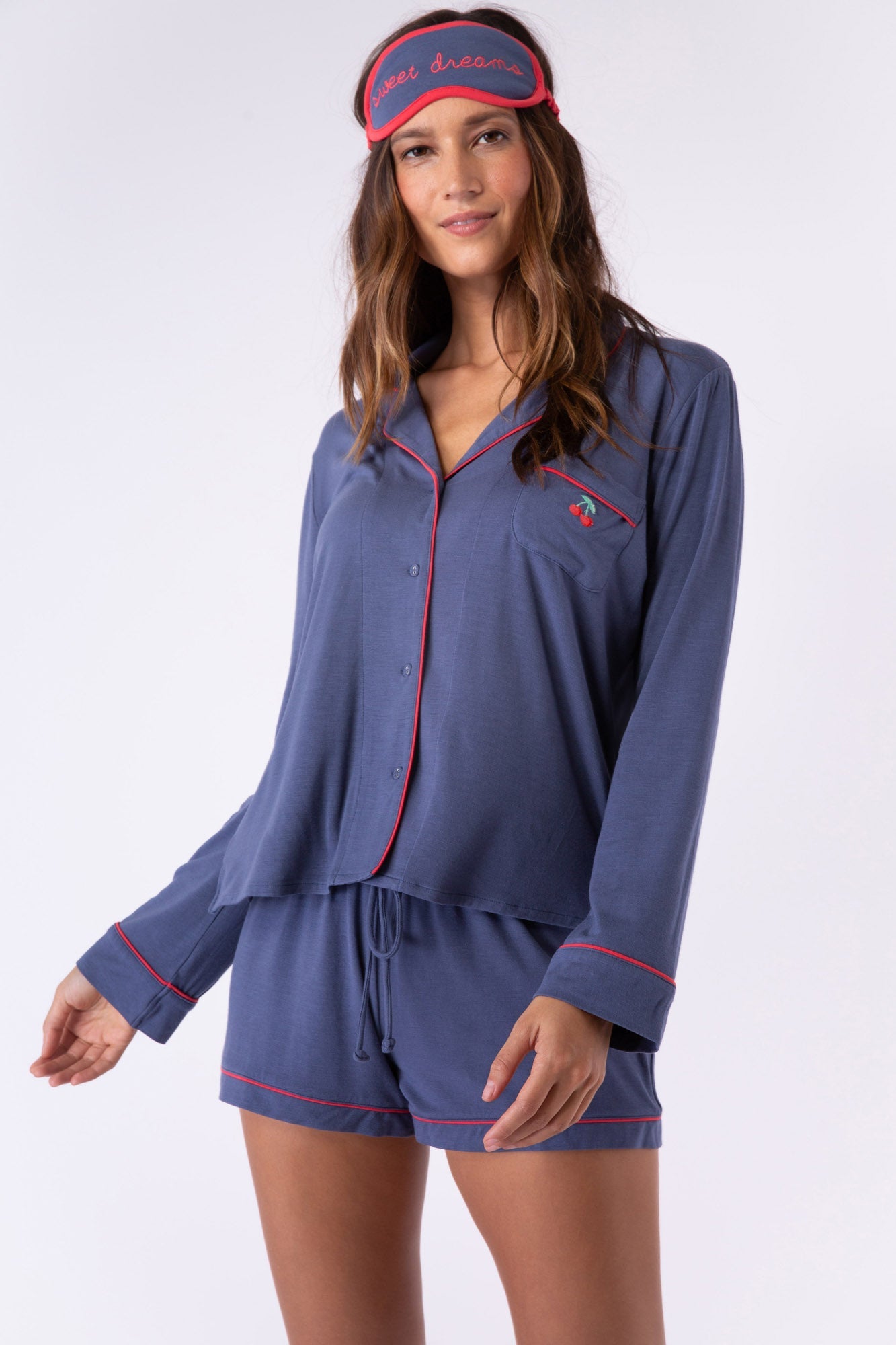 Happy Pajama Set - Navy