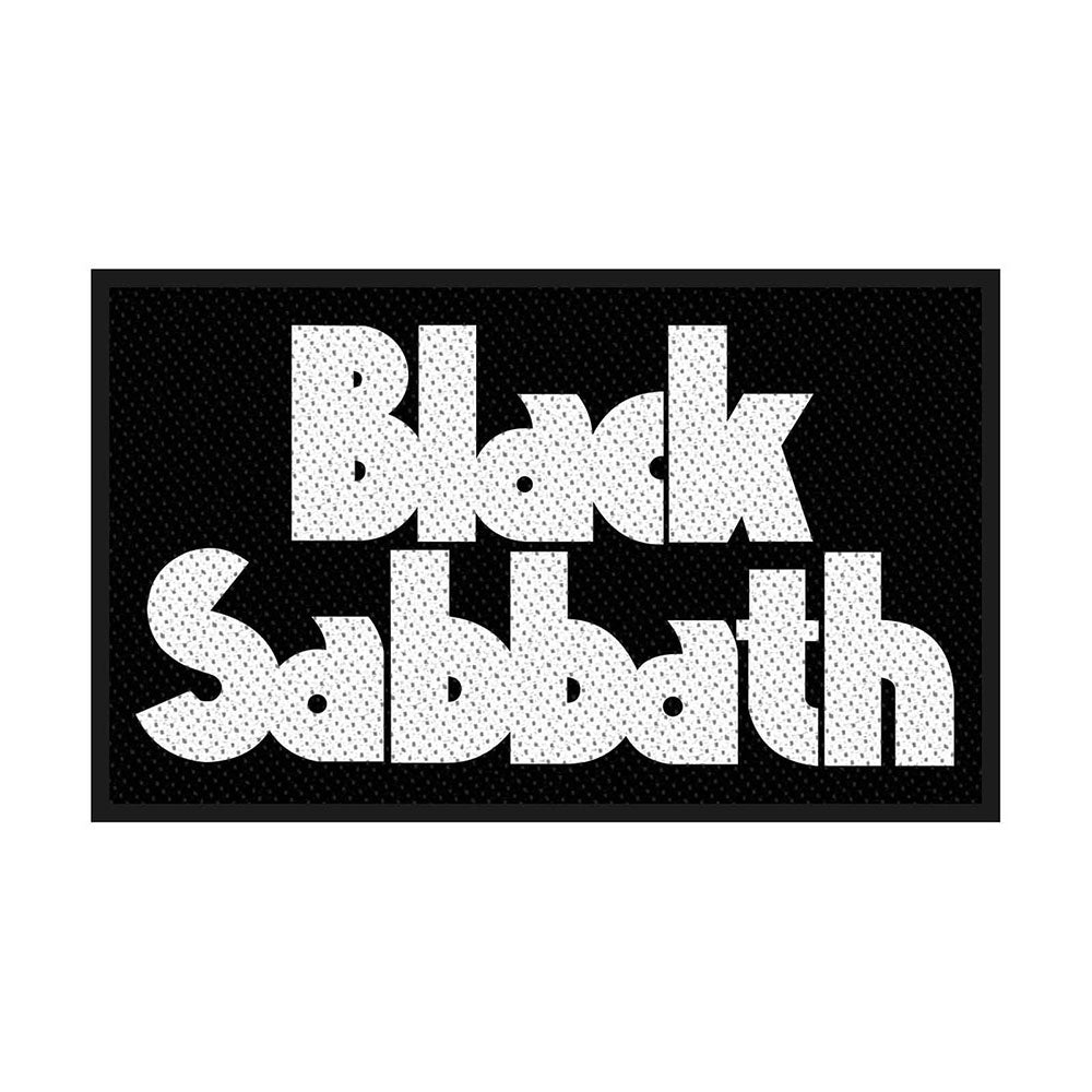 Black Sabbath White Logo Standard Patch