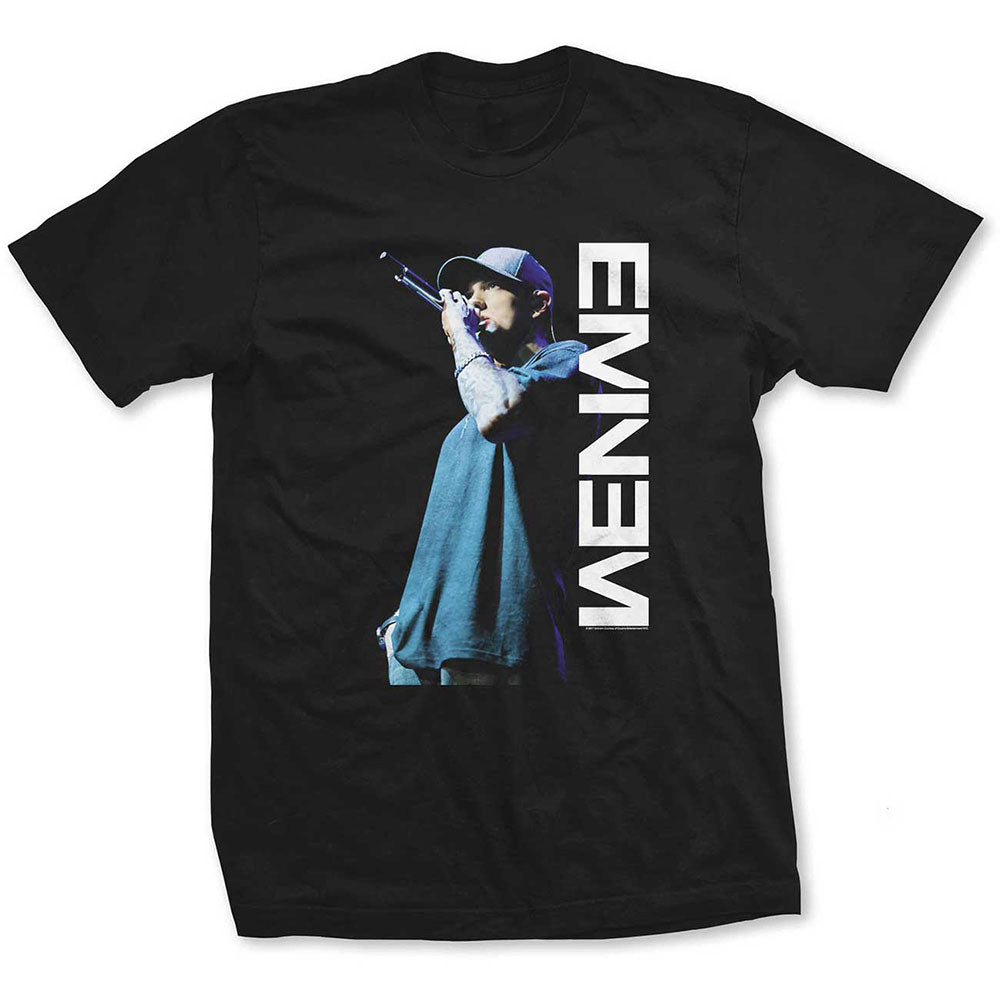 Eminem Ladies Tee Mic. Pose