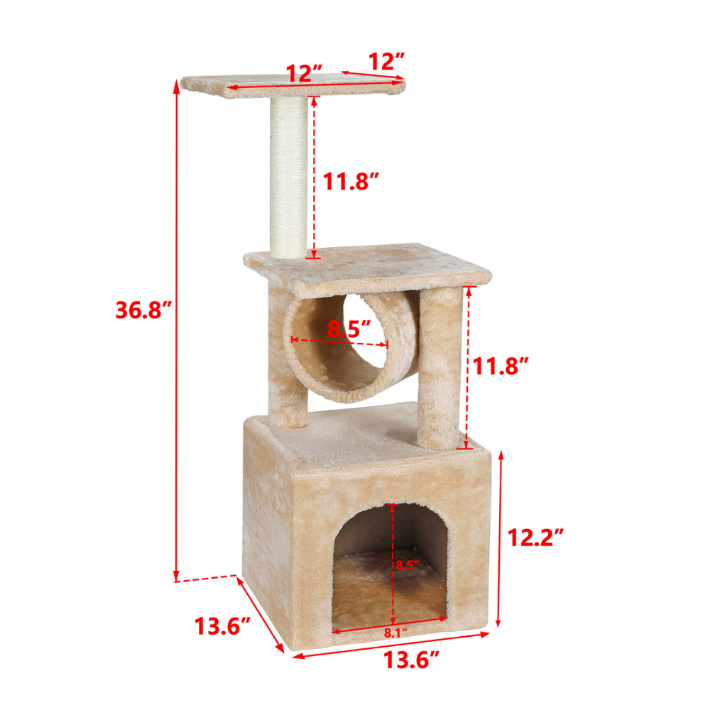 Cat Tree House Tower Scratching Bed Post