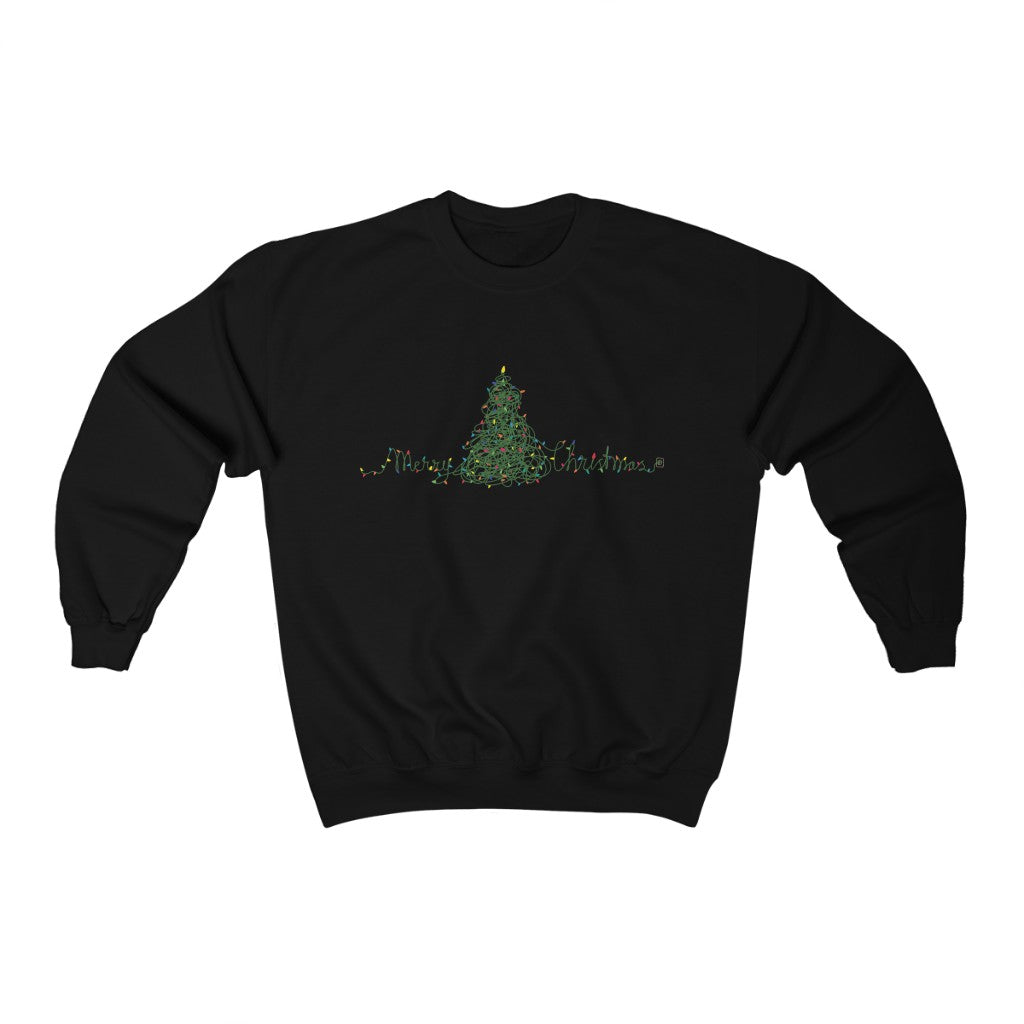 Mens Christmas Lights Tree Sweatshirt