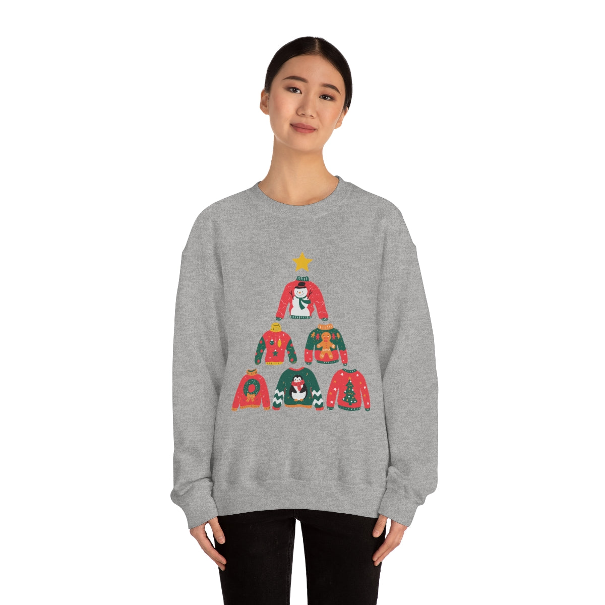 Womens Christmas Tree Theme Sweatshirt