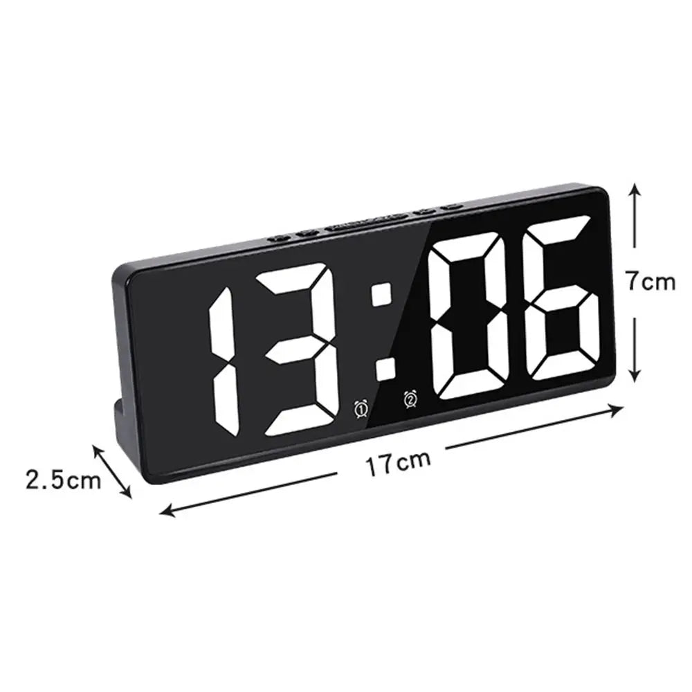 LED Temperature Calendar Alarm Clock