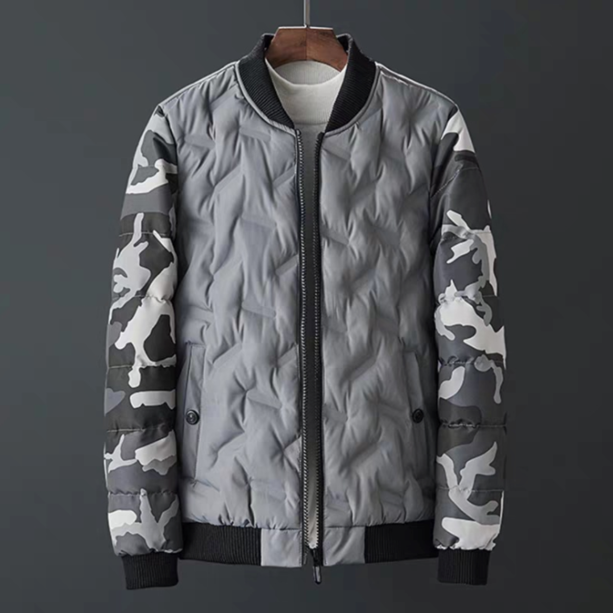 Mens Camouflage Bomber Jacket