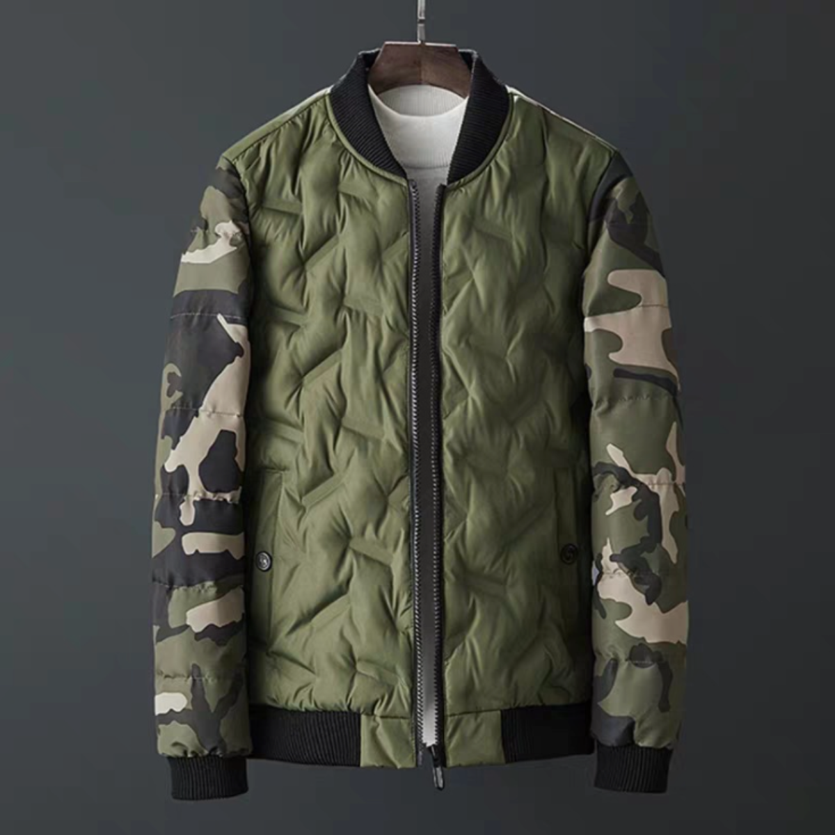 Mens Camouflage Bomber Jacket