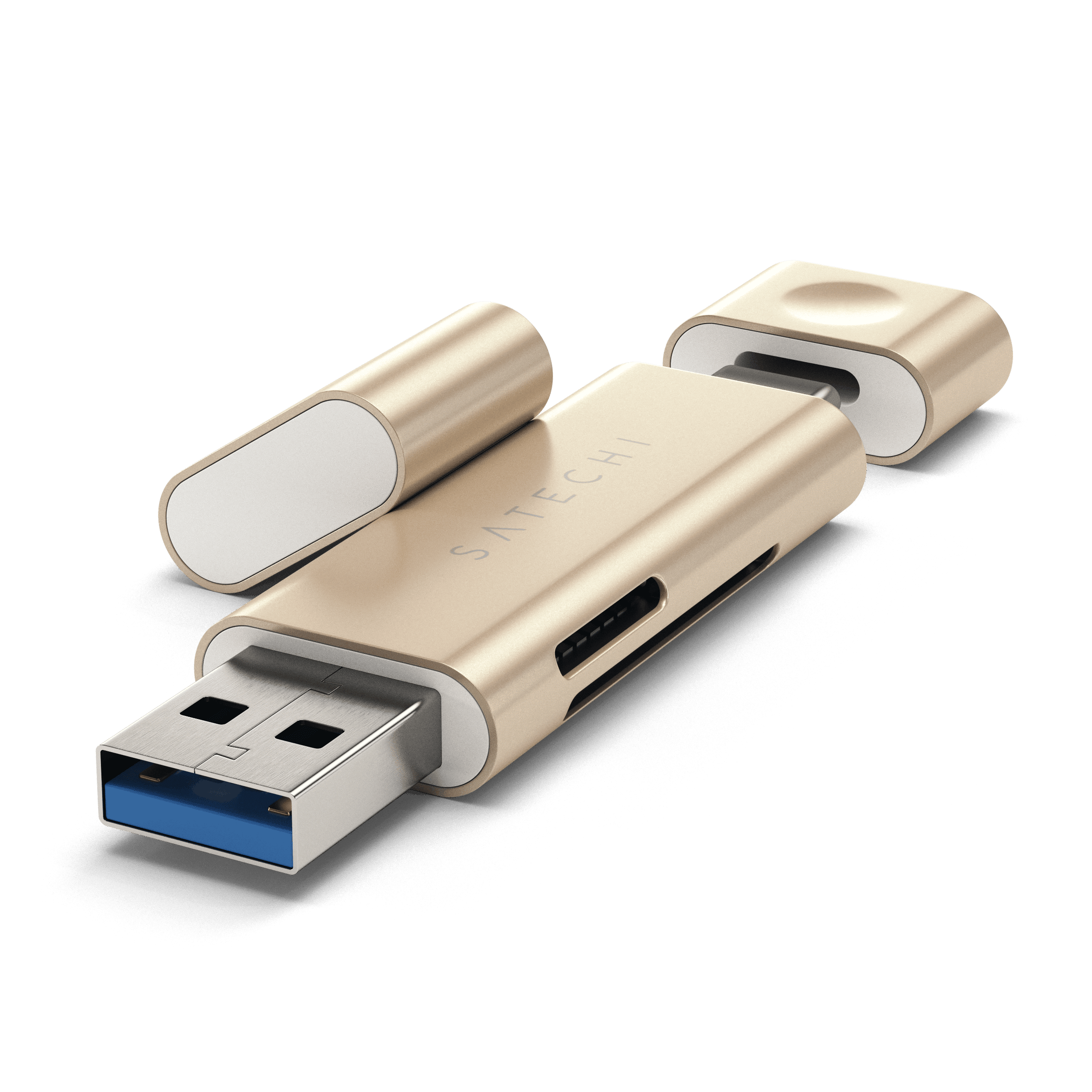 Aluminum Type-C USB 3.0 and Micro/SD Card Reader