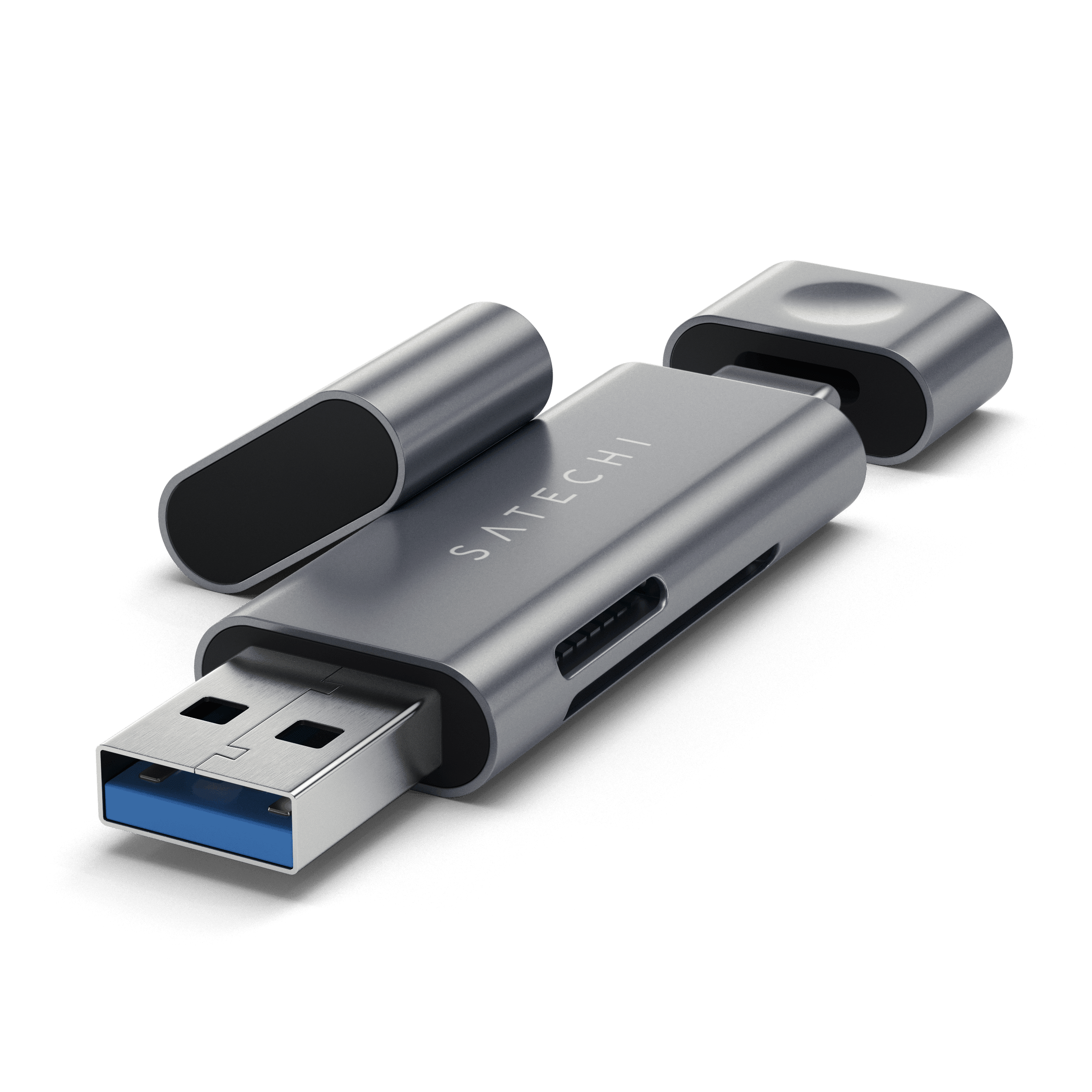 Aluminum Type-C USB 3.0 and Micro/SD Card Reader