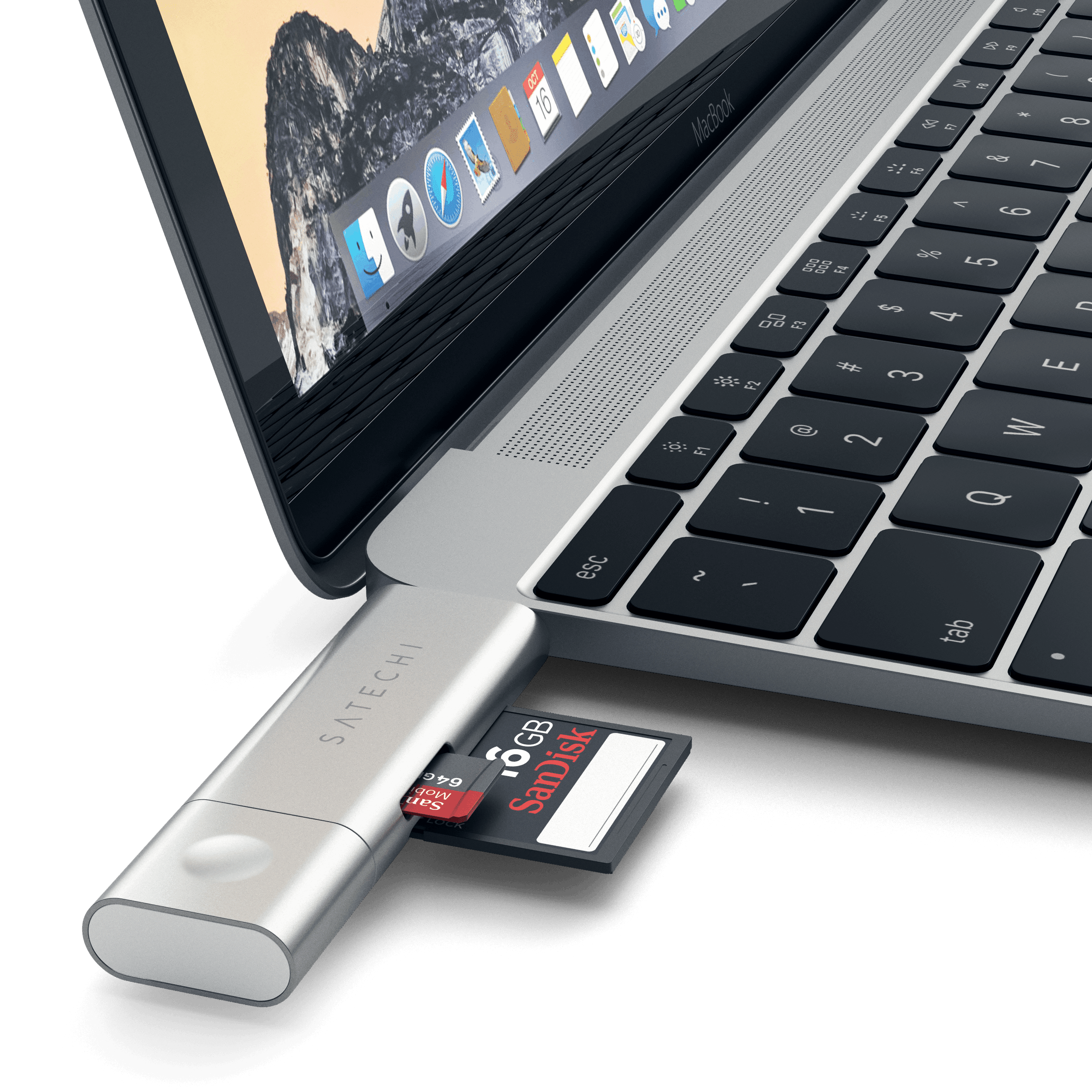 Aluminum Type-C USB 3.0 and Micro/SD Card Reader