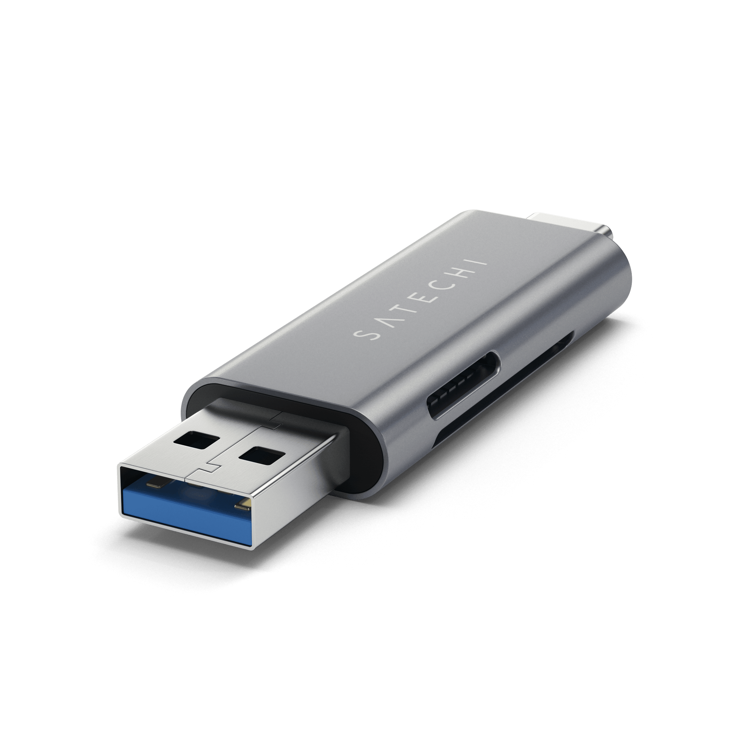 Aluminum Type-C USB 3.0 and Micro/SD Card Reader