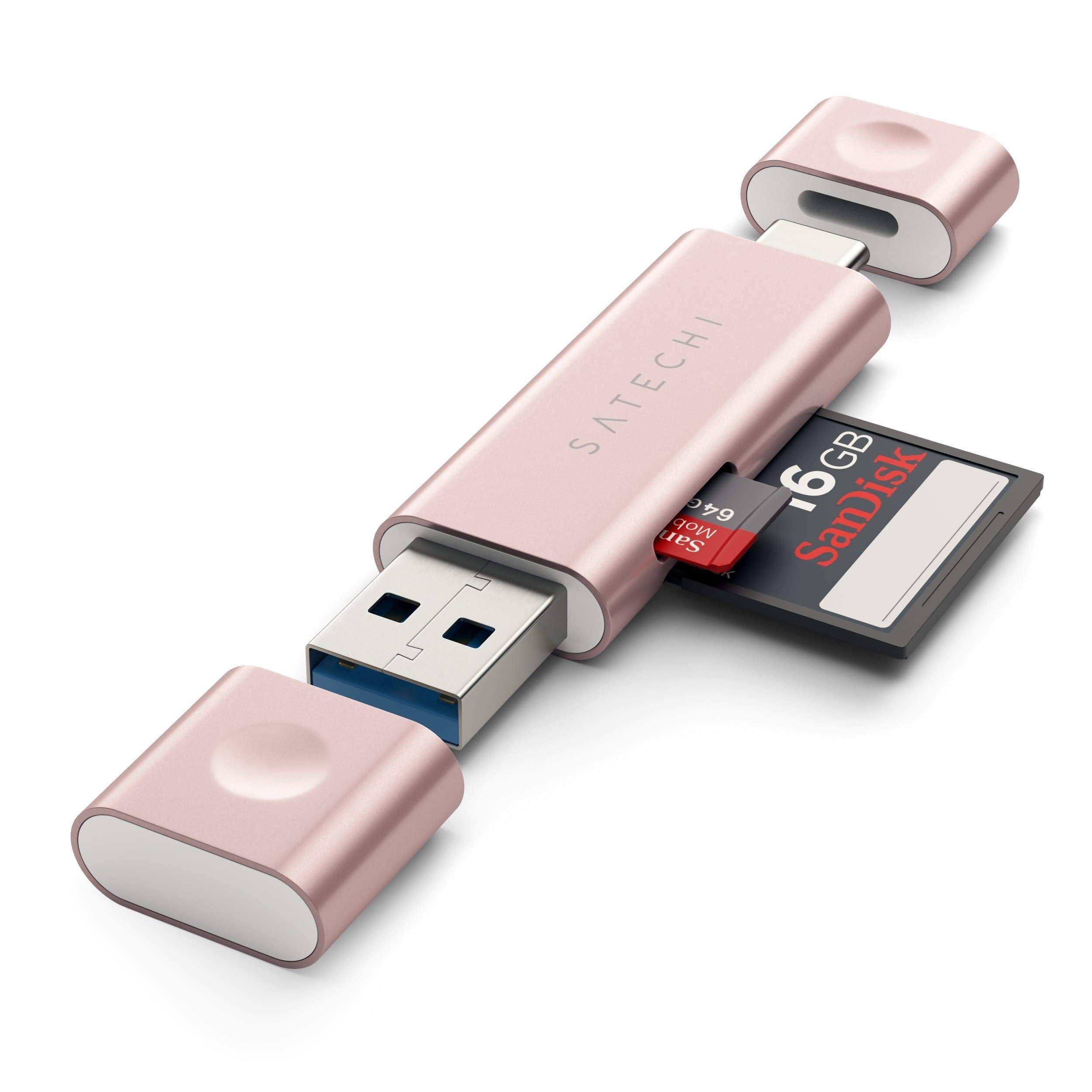 Aluminum Type-C USB 3.0 and Micro/SD Card Reader