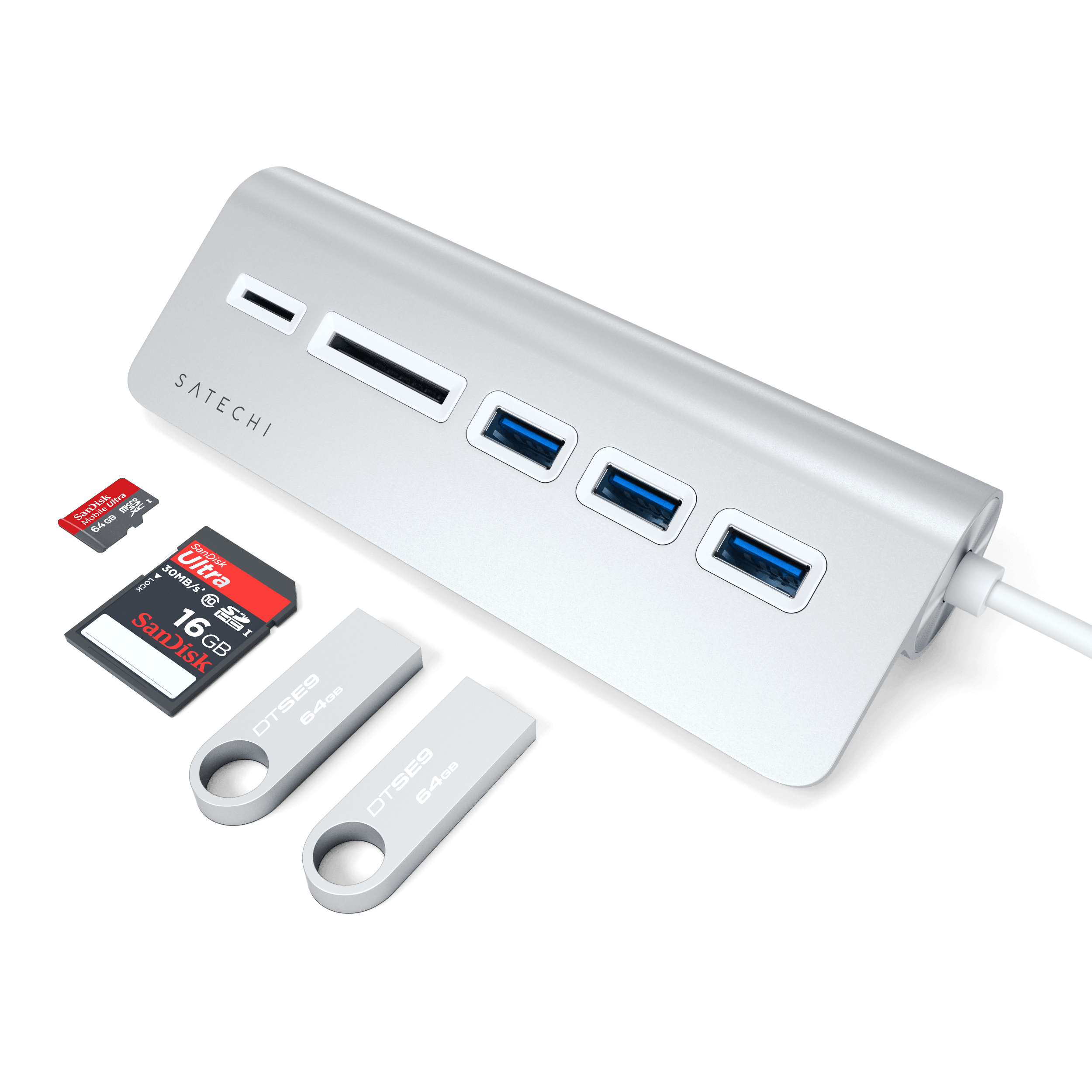 Aluminum USB 3.0 Hub & Card Reader