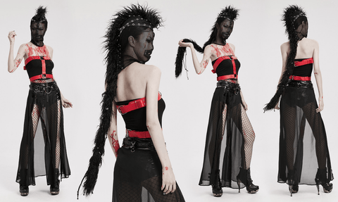 Unisex Punk Mohawk Mesh Kapuze