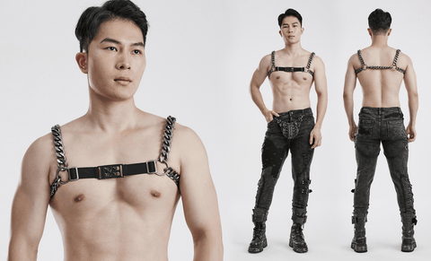 Men's Punk Chunky Chain Harness