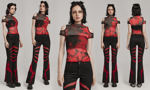 Punk Tops Types 11 Latest Punk Rave Women's Mesh Tops – Punk Design