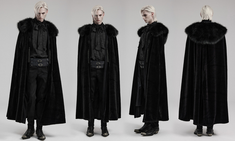 Men's Gothic Detachable Collar Cloak