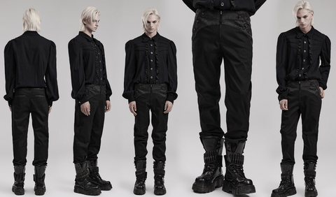 Men's Gothic Front Zip Suit Pants