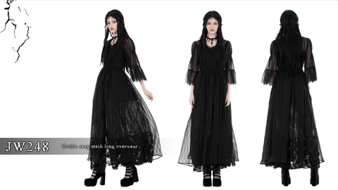 Women's Gothic Half-sleeved V-neck Sheer Coat