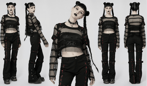 Punk Tops Types 7 Latest Punk Rave Women's Crop Tops – Punk Design