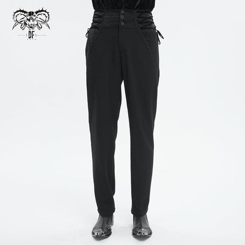 Men's Gothic Strappy High-waisted Pants