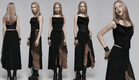 Women's Punk Ruched Tank Top