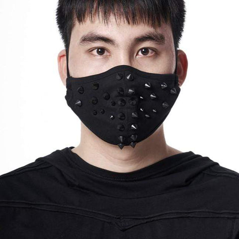 Máscaras góticas con remaches completos para hombre Punk Rave