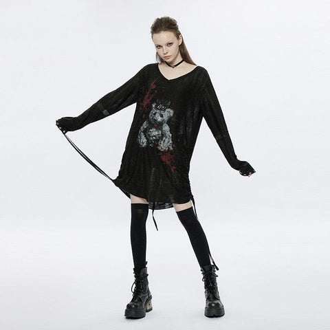 grunge shirt dress Damnation' Black Alt Grunge Belted Shirt Dress Rags n Rituals