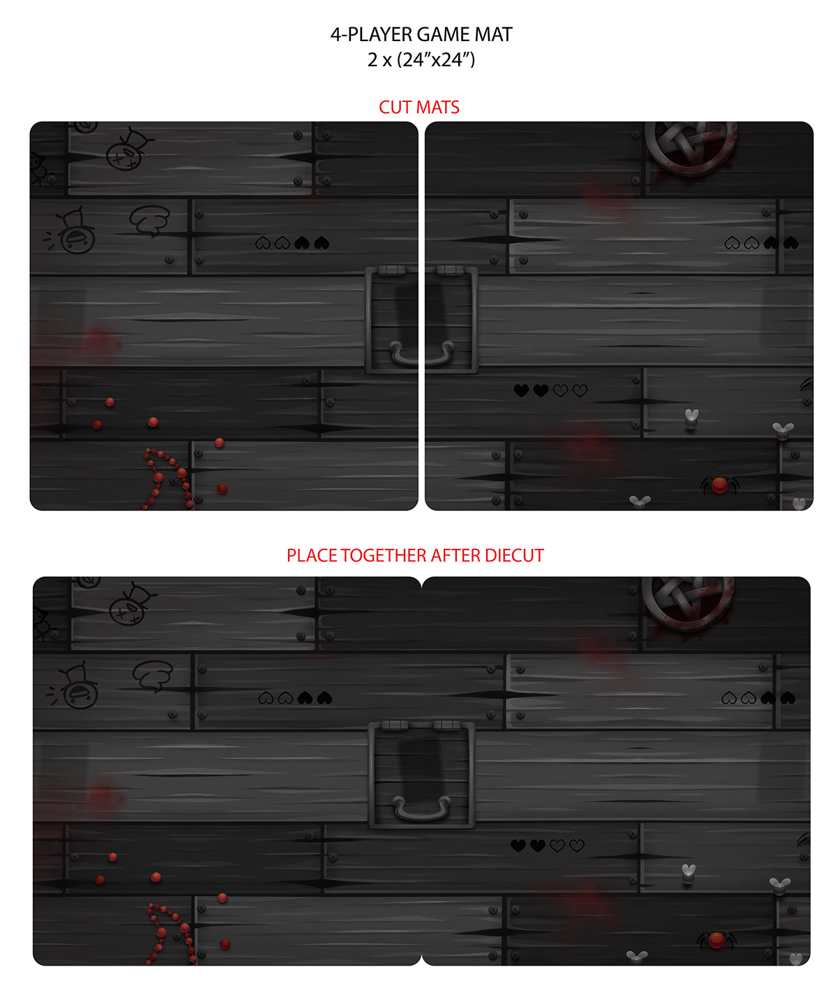  The Binding of Isaac: Four Souls Requiem Four-Player Mat 