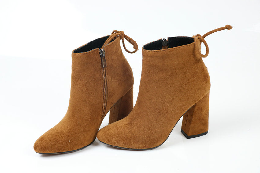 Womens Round Toe Ankle Boots