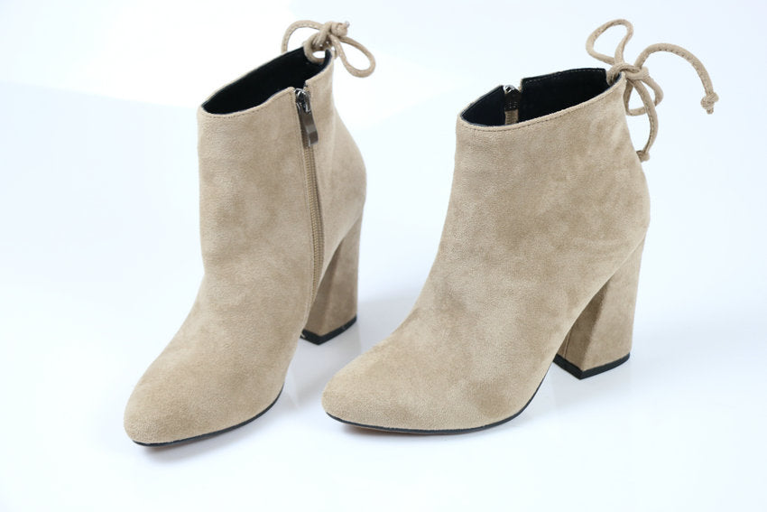 Womens Round Toe Ankle Boots